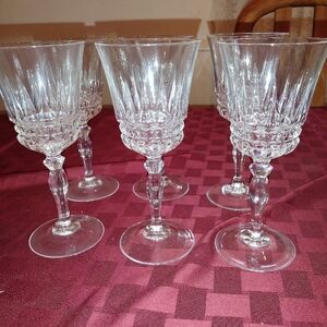 Set of Six Cristal D'Arques Durand Villeneuve Water Glasses 8.5 inches